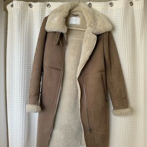 Zara mid length Sherpa Coat. SO warm and cozy!